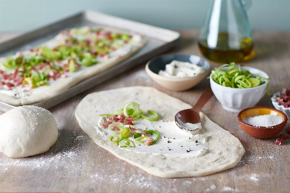 Vegetarische Flammkuchen