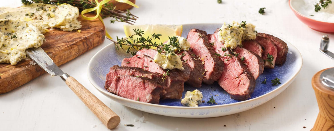 Rumpsteaks mit Zitronen-Thymian-Butter - Rezept | LIDL Kochen