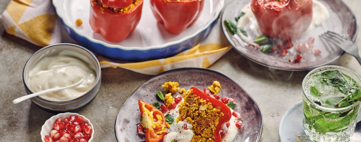 Orientalisch gefüllte Paprika mit Reis - Rezept | LIDL Kochen