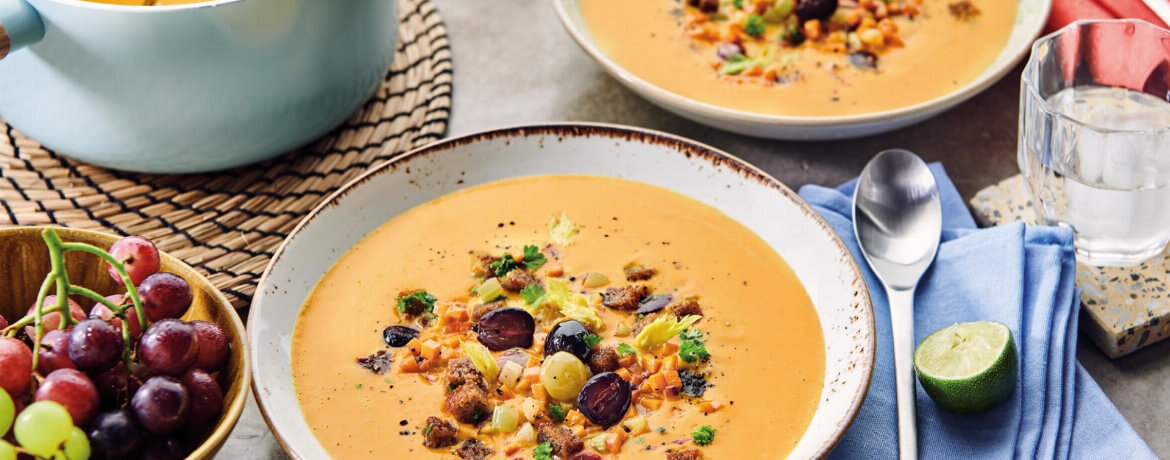 Süßkartoffel-Suppe mit Trauben-Topping - Rezept | LIDL Kochen