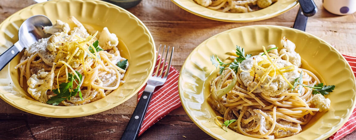 Vegane Pasta mit Blumenkohl-Cashew-Sauce - Rezept | LIDL Kochen