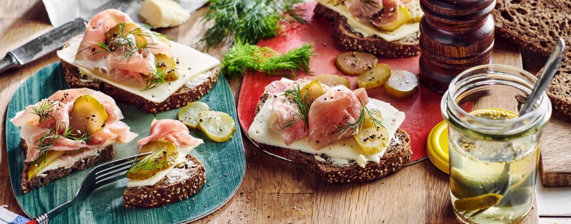 Brote mit Käse Schinken Gurke Rezept LIDL Kochen