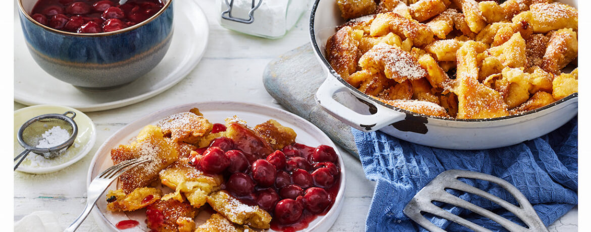 Veganer Kaiserschmarrn mit heißen Kirschen - Rezept | LIDL Kochen