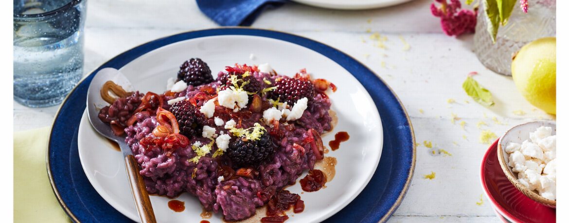 Veganes Brombeer-Rotwein-Risotto - Rezept | LIDL Kochen