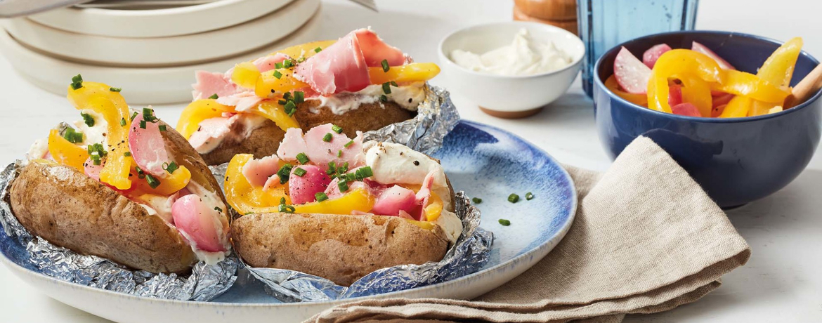 Ofenkartoffeln mit Schinken und gedünsteten Radieschen für 4 Personen von lidl-kochen.de