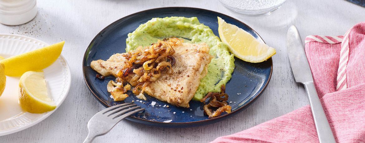 Gebratener Fisch mit Kartoffel-Brokkoli-Püree für 4 Personen von lidl-kochen.de