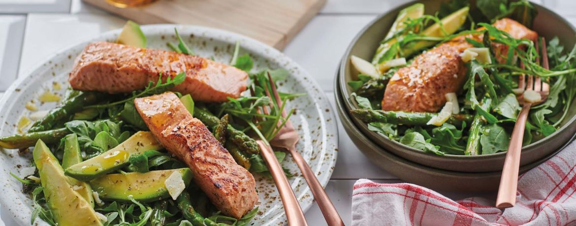 Ofenlachs mit grünem Spargelsalat für 4 Personen von lidl-kochen.de