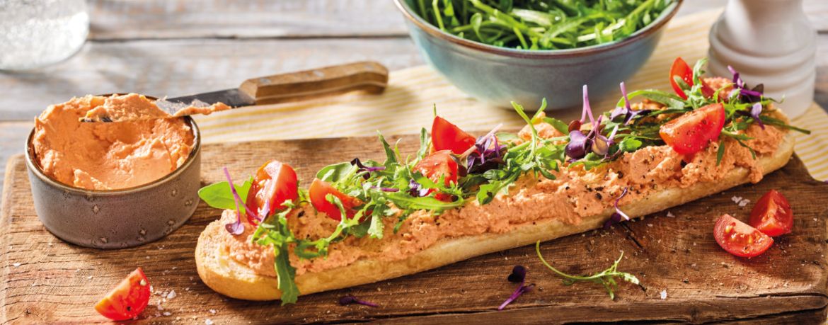 Baguette mit Brotaufstrich „Tomate und Mozzarella“ für 4 Personen von lidl-kochen.de