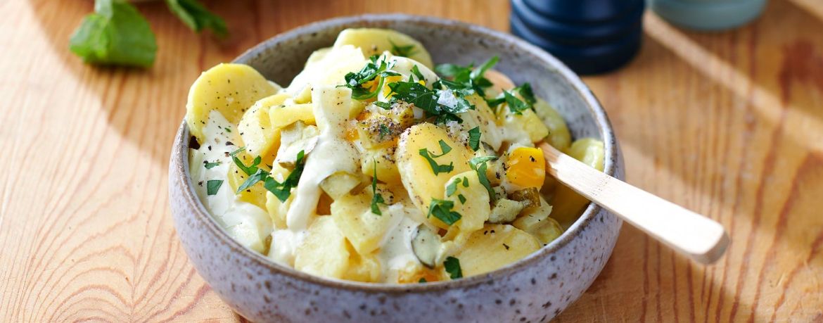 Klassischer norddeutscher Kartoffelsalat mit Mayonnaise für 4 Personen von lidl-kochen.de