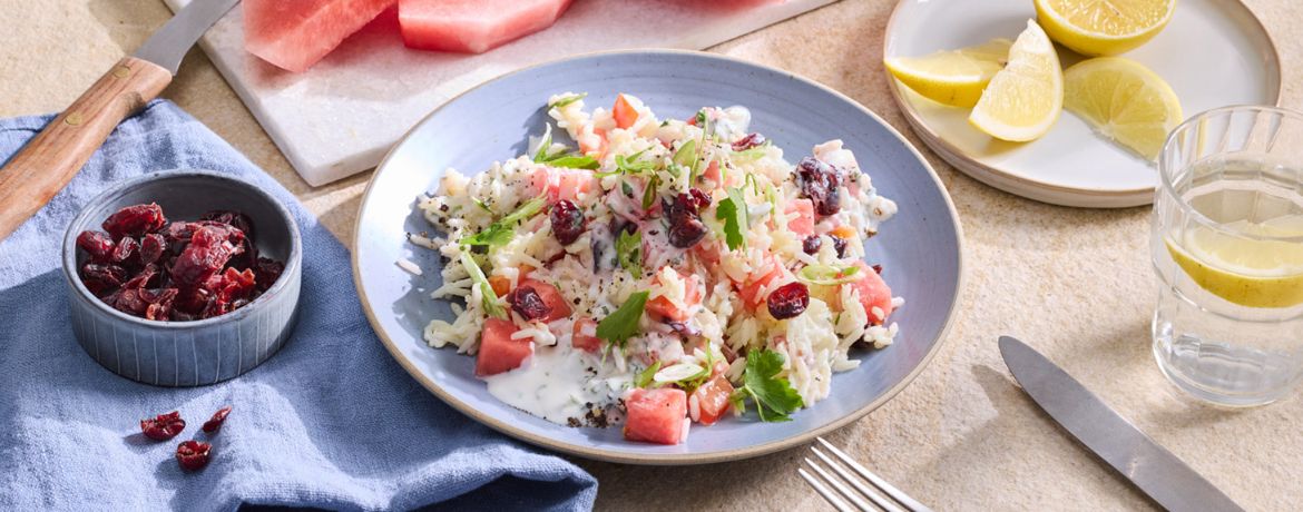 Fruchtiger Joghurt-Reis-Salat für heiße Sommertage für 4 Personen von lidl-kochen.de