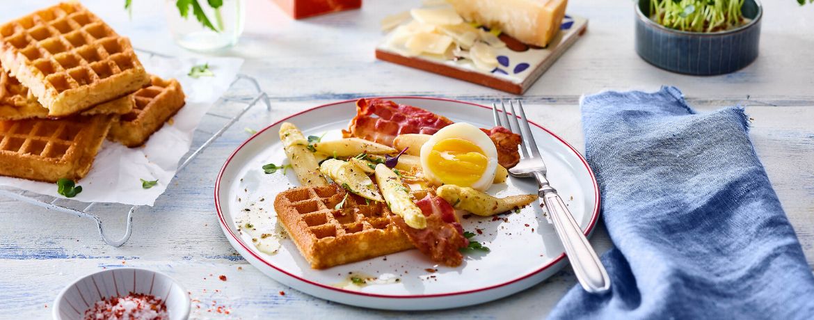 Salzige Waffeln mit gebratenem Spargel für 4 Personen von lidl-kochen.de