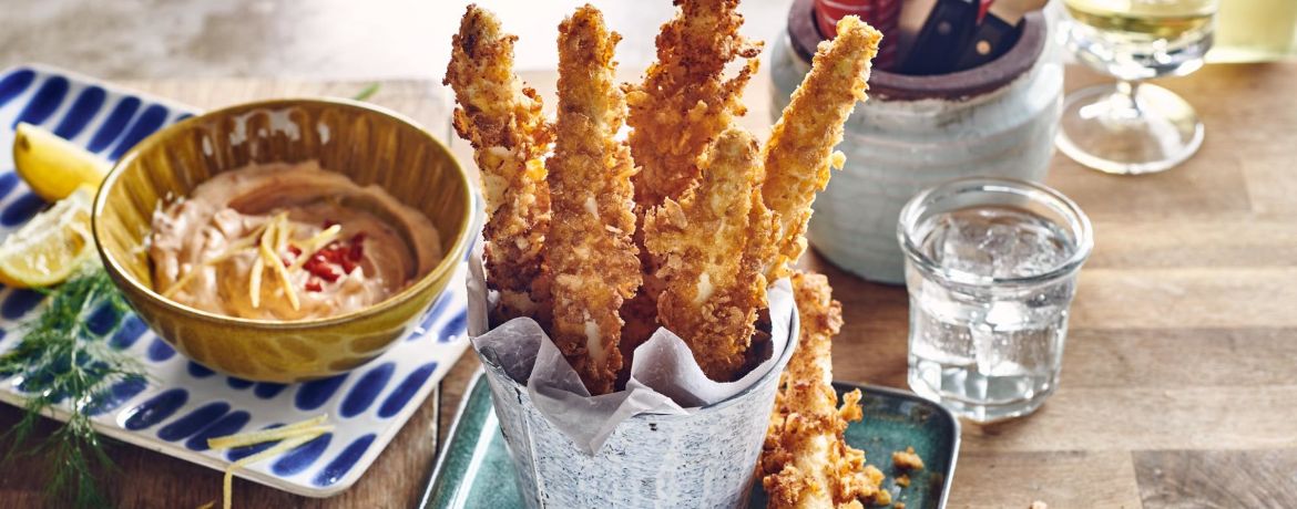 Knusprige Spargel-Sticks mit veganer Zitronen-Chili-Mayonnaise für 4 Personen von lidl-kochen.de