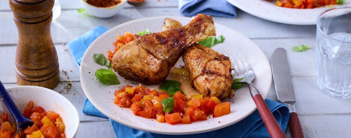 Drumsticks aus der Heißluftfritteuse mit Paprika-Salsa für 4 Personen von lidl-kochen.de