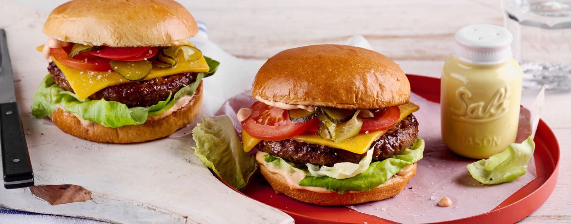 Klassischer Cheeseburger für 4 Personen von lidl-kochen.de