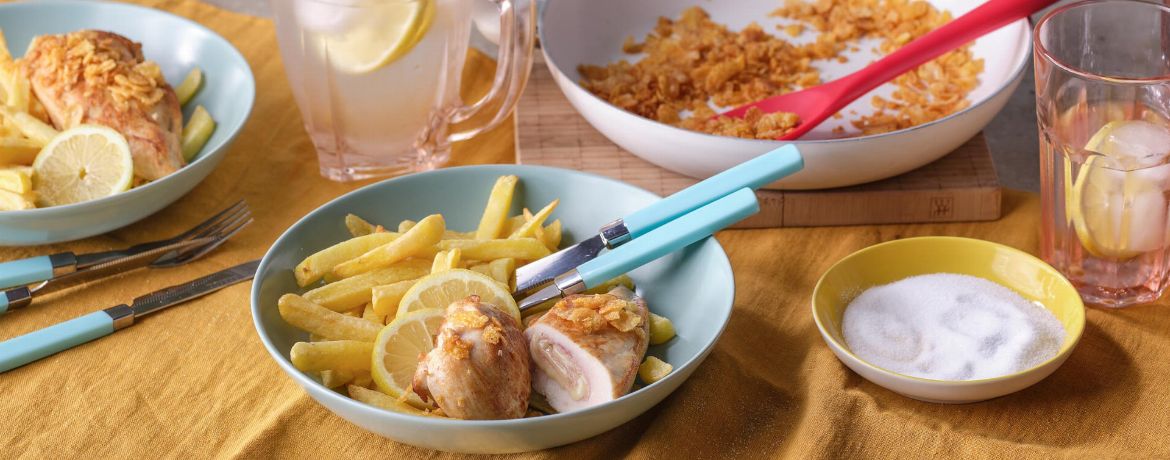 Schnelle Hühnchen Cordon Bleu mit Pommes für 4 Personen von lidl-kochen.de