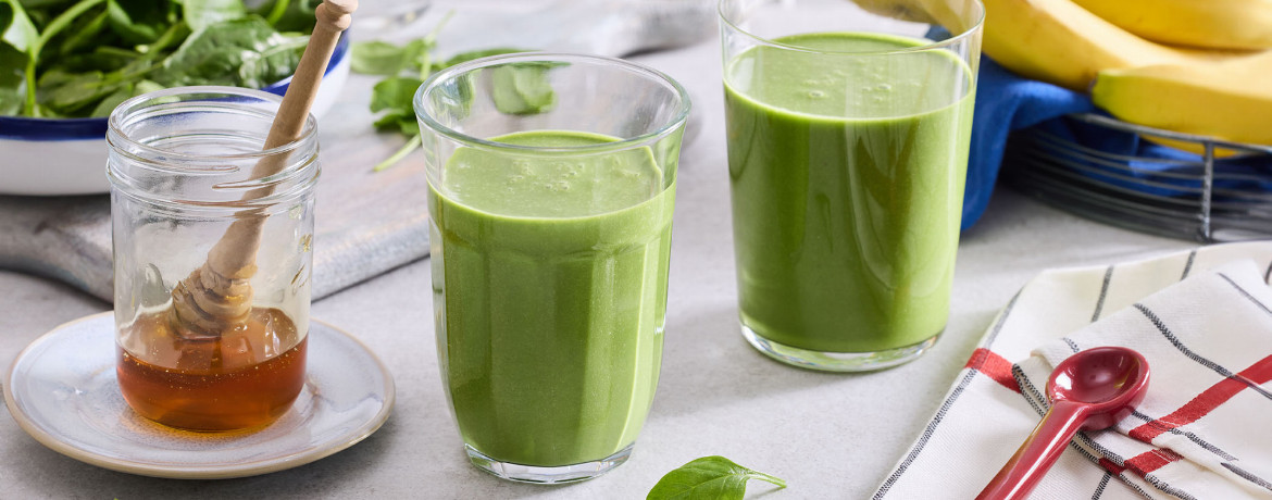 Bananen-Spinat-Smoothie mit Kokosmilch für 4 Personen von lidl-kochen.de