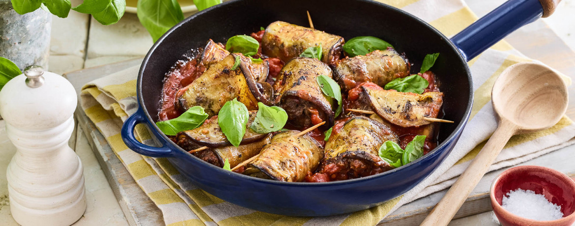 Low-Carb-Auberginen-Involtini mit schneller Tomatensauce für 4 Personen von lidl-kochen.de