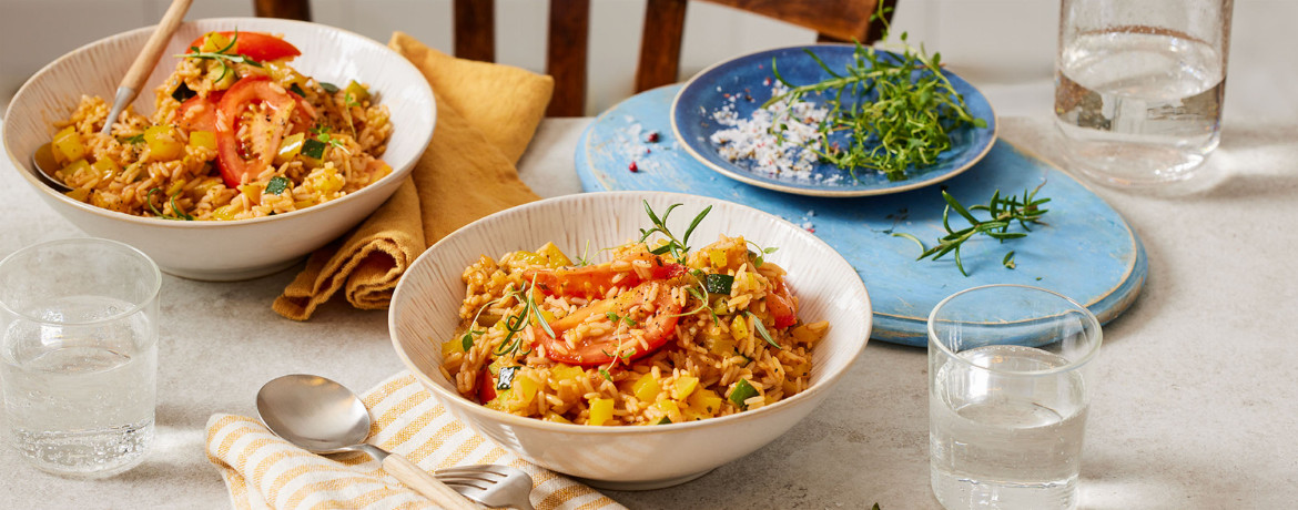 Tomatenreis mit mediterranem Gemüse für 4 Personen von lidl-kochen.de