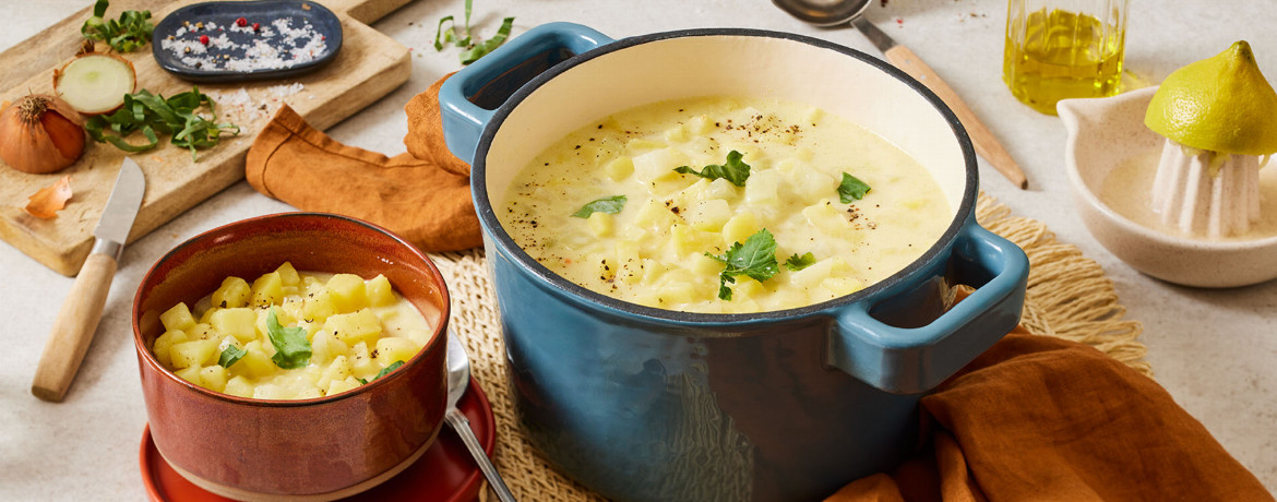 Kartoffel-Kohlrabi-Suppe mit Senf für 4 Personen von lidl-kochen.de