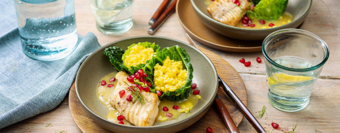 Safranrisotto mit Steinbeißer und Proseccobutter für 4 Personen von lidl-kochen.de