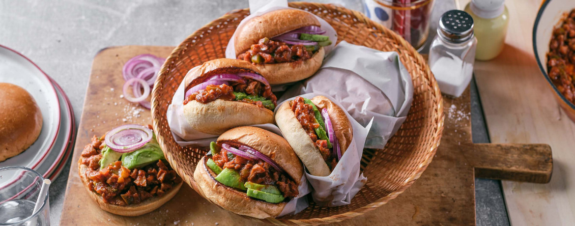 Vegane Sloppy Joe Burger mit Avocado für 4 Personen von lidl-kochen.de