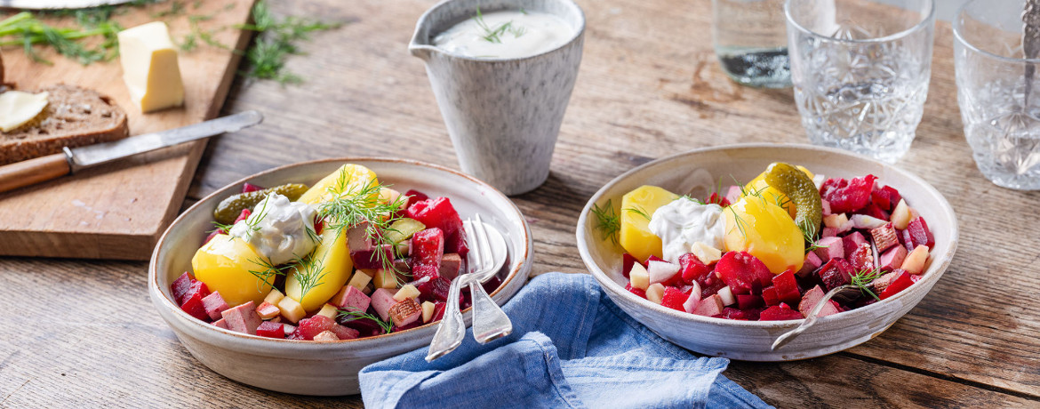 Veganer roter-Heringssalat mit Räuchertofu und Pellkartoffeln für 4 Personen von lidl-kochen.de