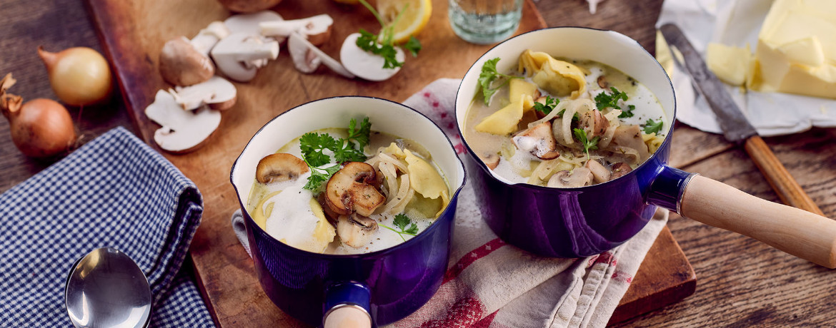 Schnelle Tortelloni-Pilz-Suppe für 4 Personen von lidl-kochen.de