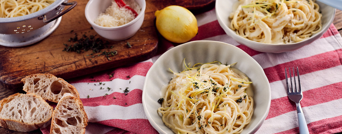 Spaghetti in Zitronensauce&nbsp;/ Pasta al limone für 4 Personen von lidl-kochen.de