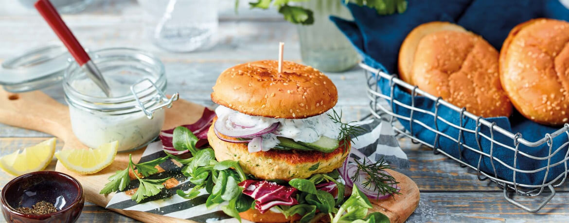 Fischburger mit Lachs - Rezept | LIDL Kochen