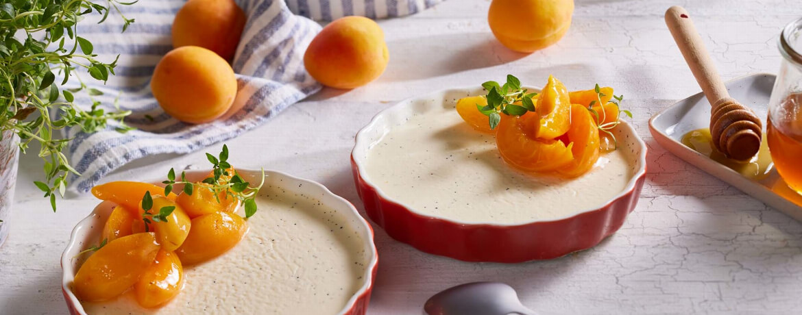 Honig Panna Cotta mit Aprikosensauce - Rezept | LIDL Kochen