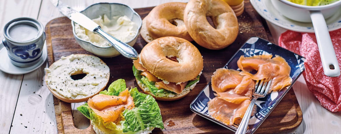 Frischkäse-Bagel mit Lachs - Rezept | LIDL Kochen