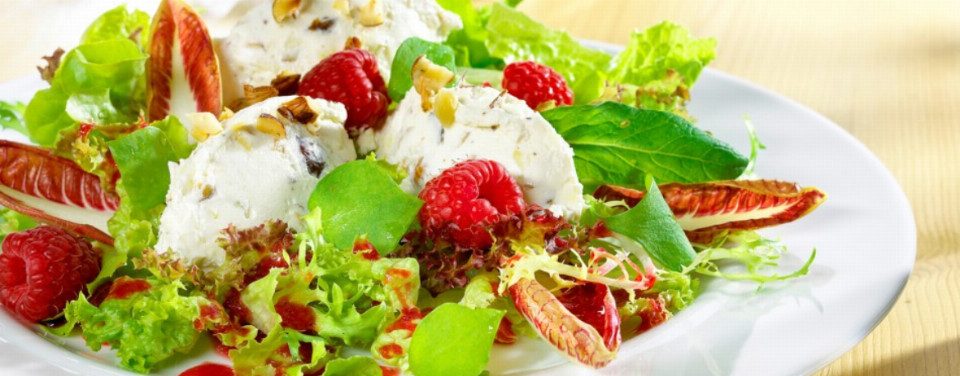 Salat Mit Himbeeren Frischk Se Rezept Lidl Kochen