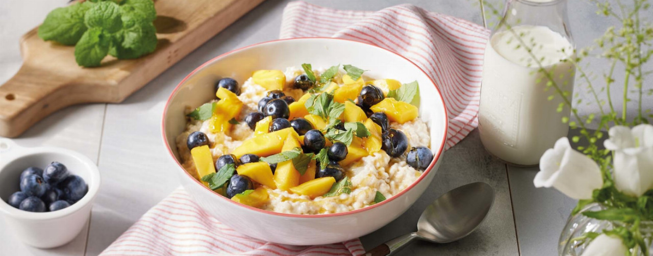 Porridge Mit Mango Und Blaubeeren Rezept Lidl Kochen