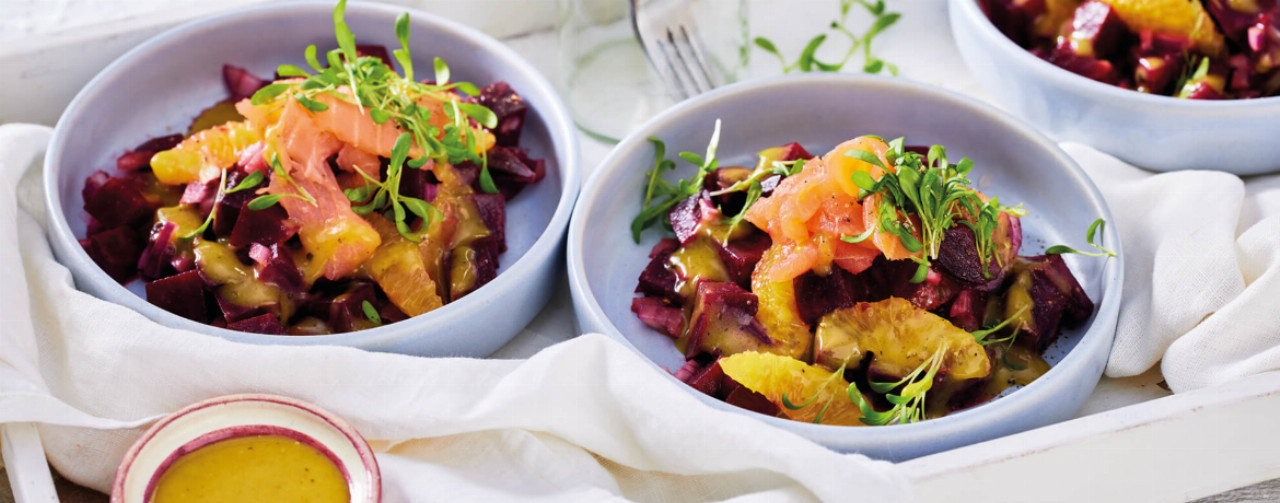 Rote Bete Orangen Salat Mit Lachs Rezept Lidl Kochen