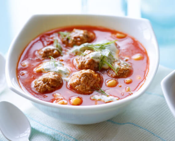 [Schnell &amp; einfach] Tomatensuppe mit Reis und Hackbällchen | LIDL Kochen