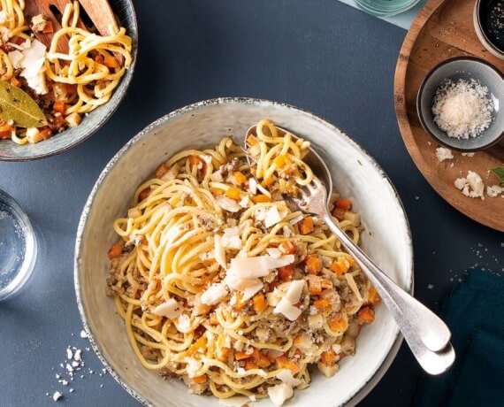 Schnell einfach Spaghetti mit weißer Bolognese LIDL Kochen